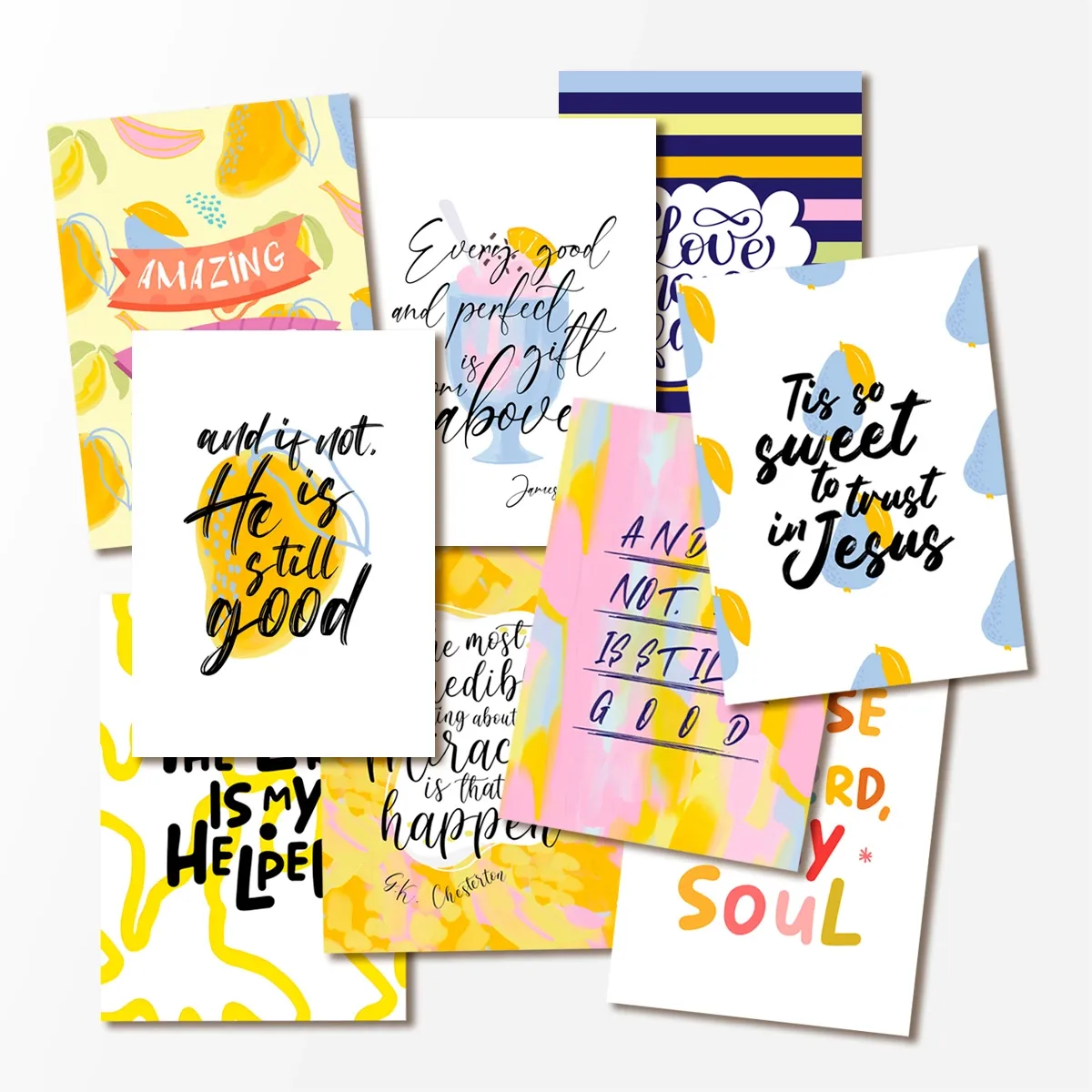 Яскраві листівки, набір 9 шт.